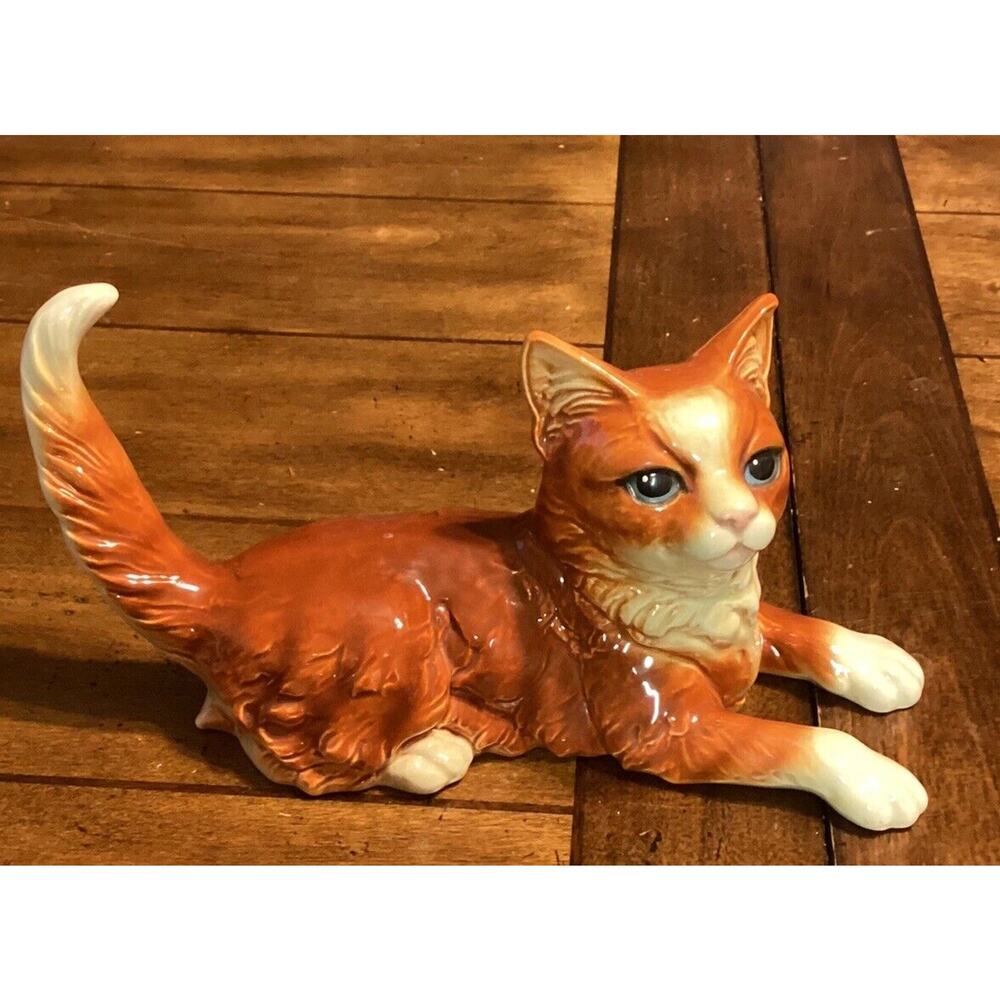 Geobel West Germany Vintage Orange Tabby Cat Figurine 3103012